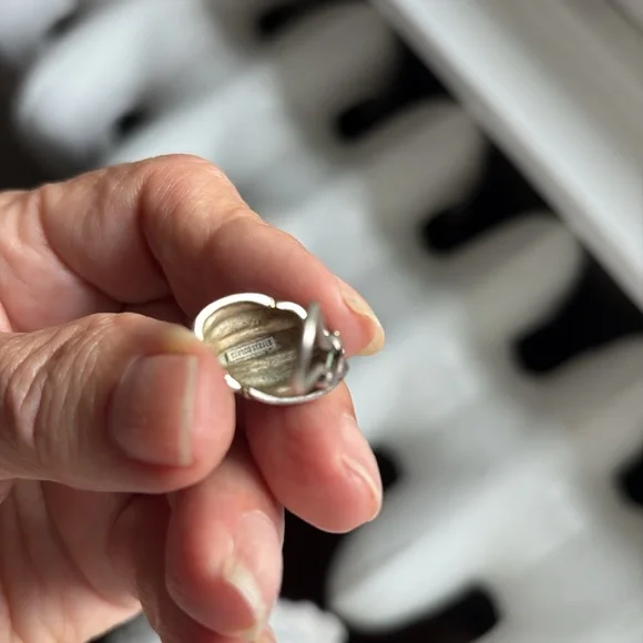 Tiffany and Company, Sterling, silver and 14 karat gold clip on earrings. - Picture 10 of 10